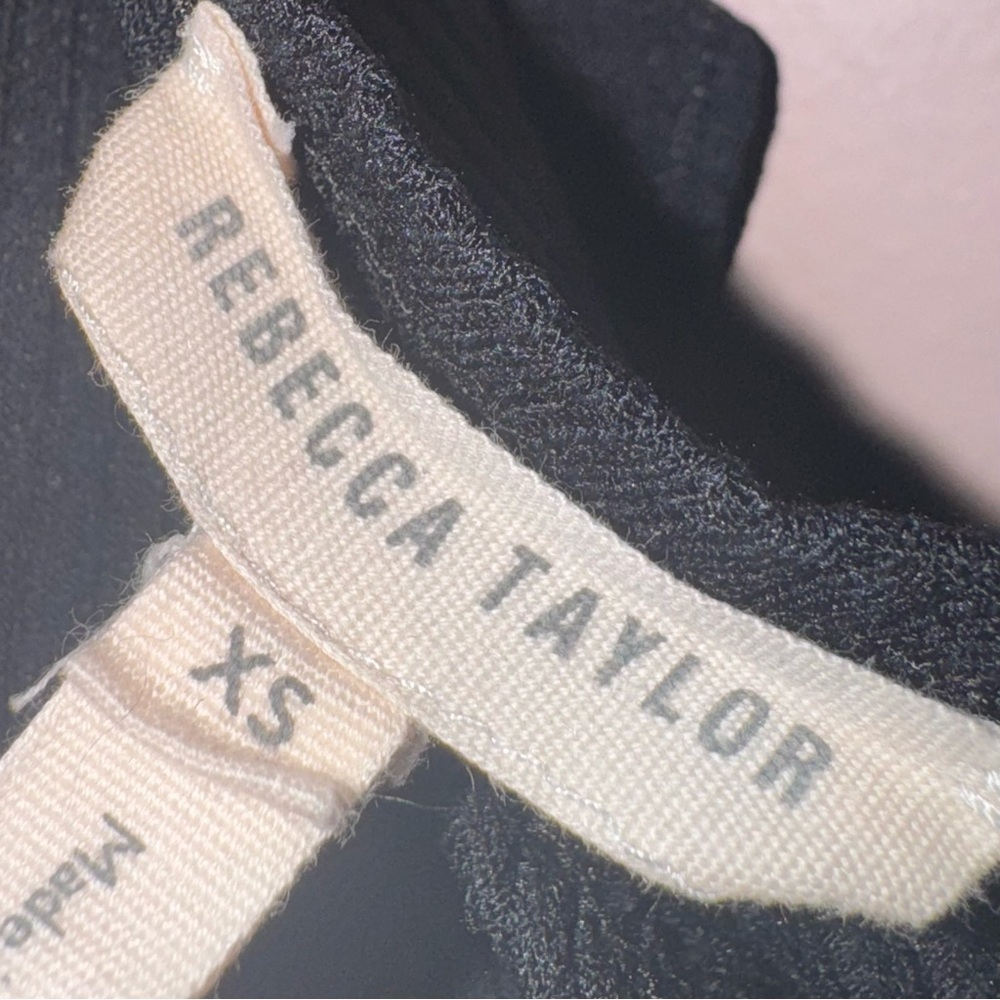 Rebecca Taylor Black One Shoulder Ruffle Jersey Dress Size XS NWOT! - Picture 6 of 10